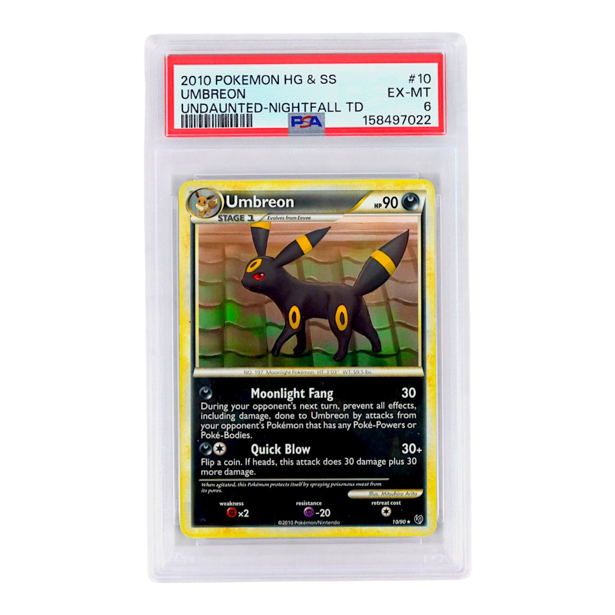 2010 Umbreon #10 PSA 6