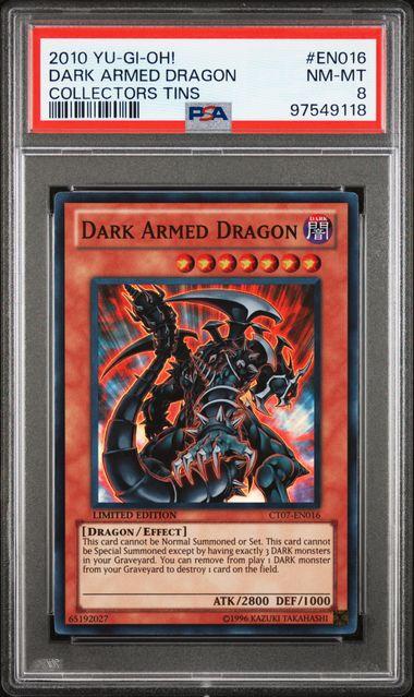 2010 YU-GI-OH! Limited Edition Dark Armed Dragon Collectors Tins #EN016 PSA 8 - 97549118