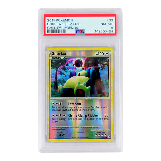 2011 Snorlax Reverse Holo #33 PSA 8