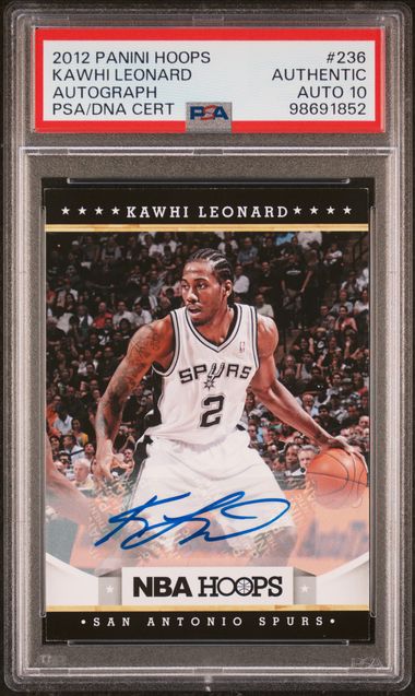 2012 Panini Hoops Kawhi Leonard #236 Authentic Auto PSA 10 Rookie - 98691852