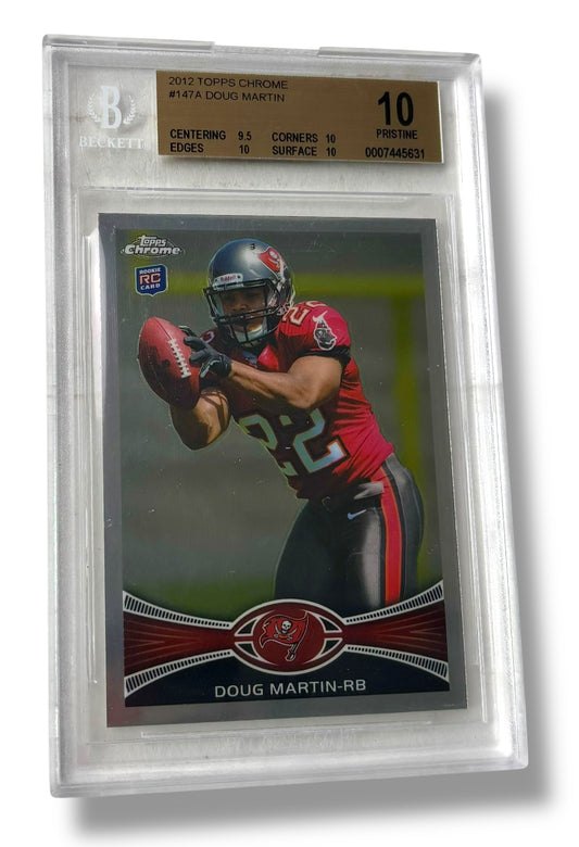 2012 Topps Chrome #147A Doug Martin Rookie RC BGS 10 Pristine - 0007445631