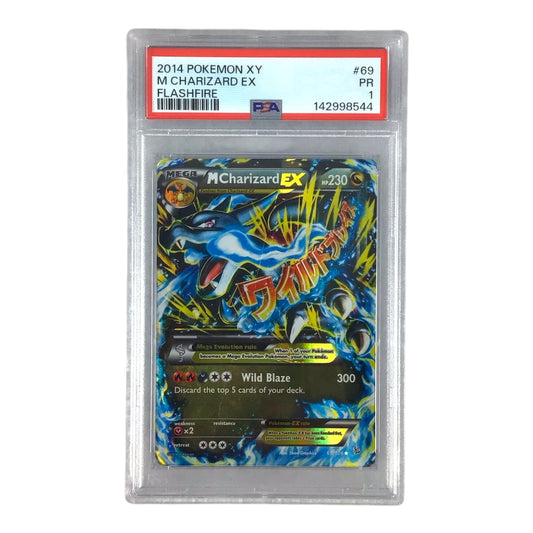 2014 Pokemon XY M Charizard Ex Flashfire #69 - PSA 1
