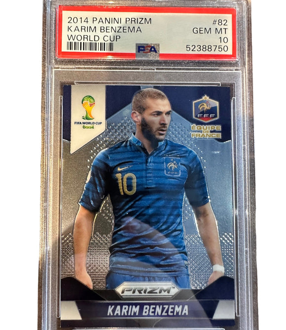 2014 Prizm Karim Benzema PSA 10 World Cup #82 Card
