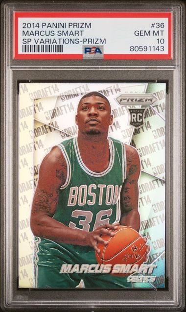 2014 Prizm Silver SP Variations Marcus Smart Rookie RC PSA 10 POP 45 - 80591143