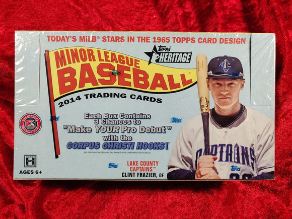 2014 Topps Heritage Minor League Baseball Hobby Box 1965 Design 24 Packs 9 Cards per Pack