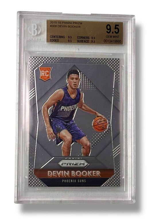2015 Panini Prizm #308 Devin Booker Rookie RC True Gem Mint BGS 9.5 - 0013419995