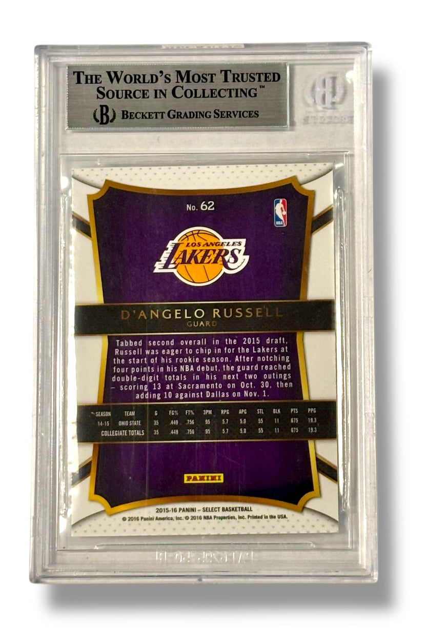 2015 Panini Select #62 D'Angelo Russell Rookie RC BGS 9 Mint - 0013419603