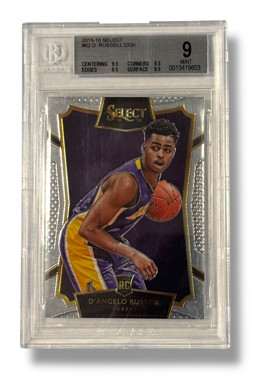 2015 Panini Select #62 D'Angelo Russell Rookie RC BGS 9 Mint - 0013419603