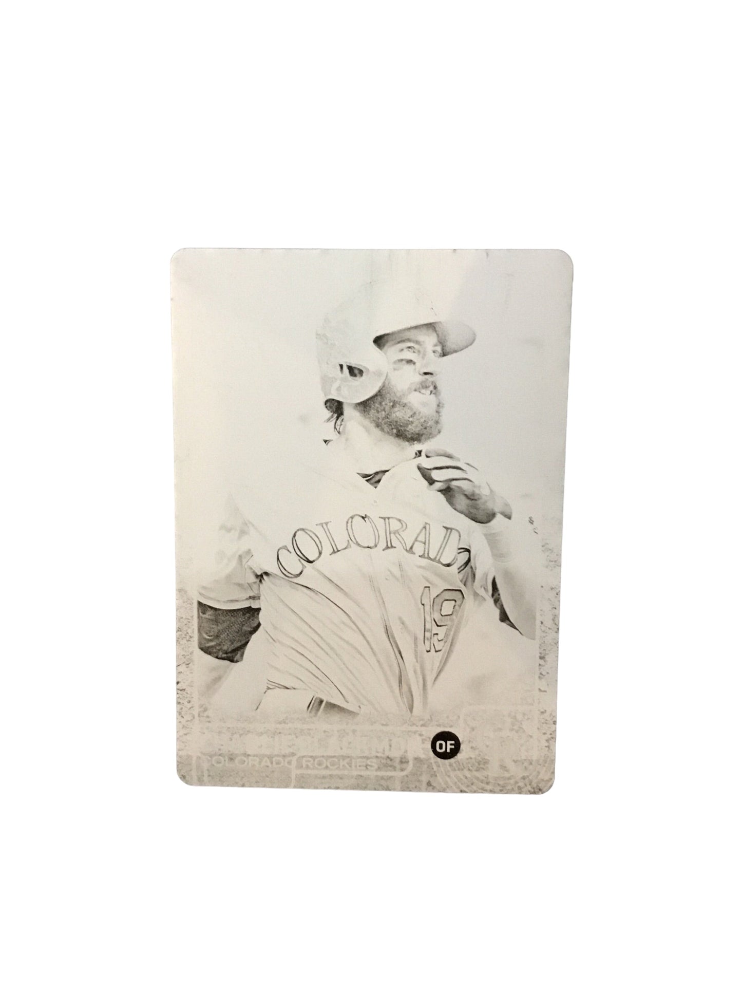 2015 Topps Series 1 Black 1 of 1 Printing Plate 34 Charlie Blackmon