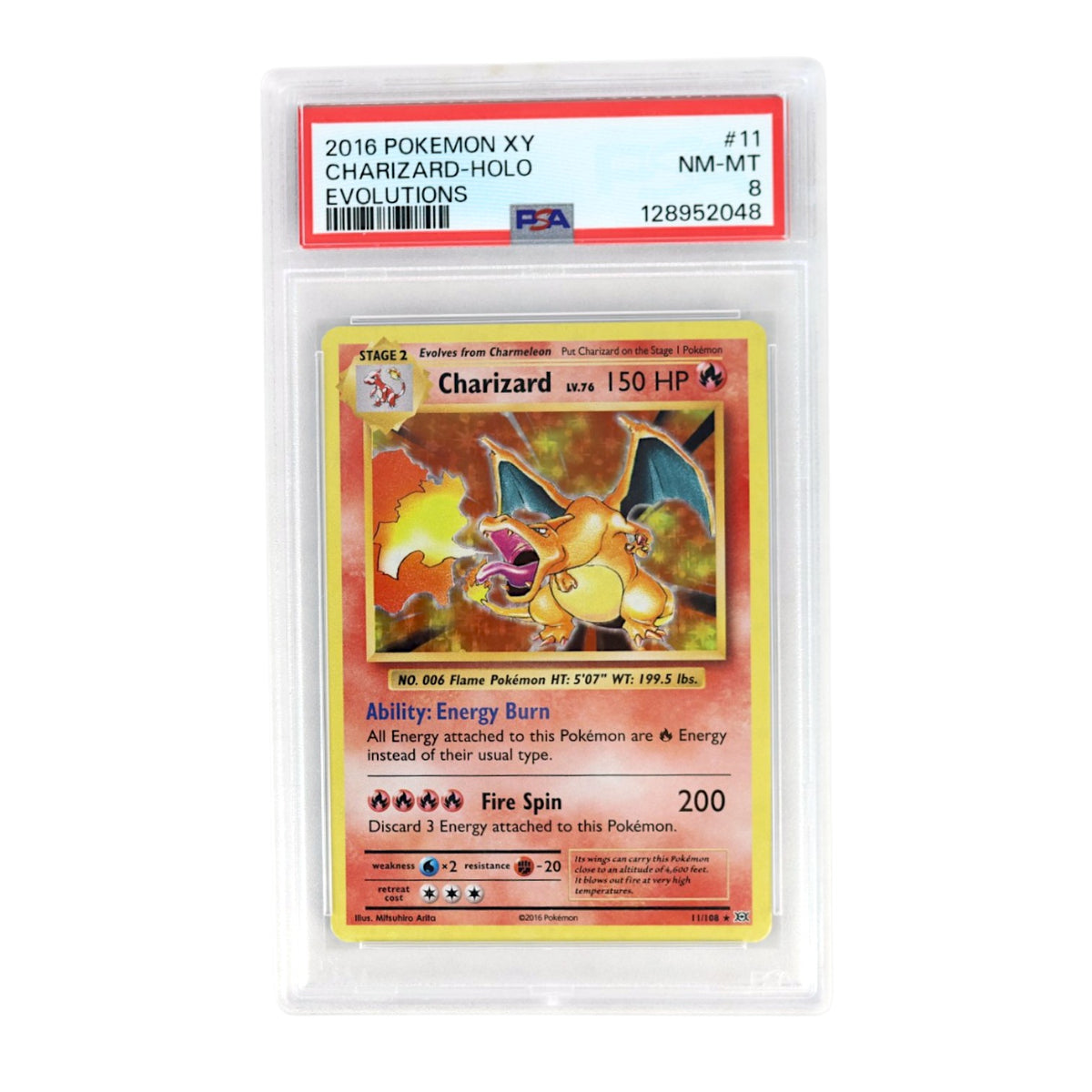2016 Charizard #11 PSA 8
