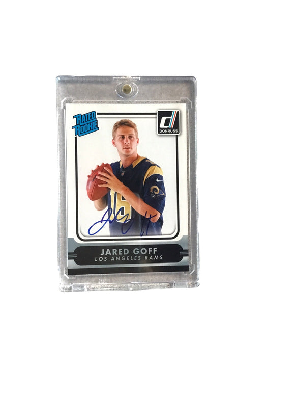 2016 Donruss NFL Premiere on card Autographed Rated rookie Jared Goff