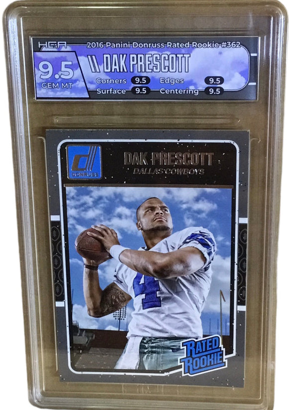 2016 Donruss Rated Rookie Dak Prescott 9.5 HGA Graded