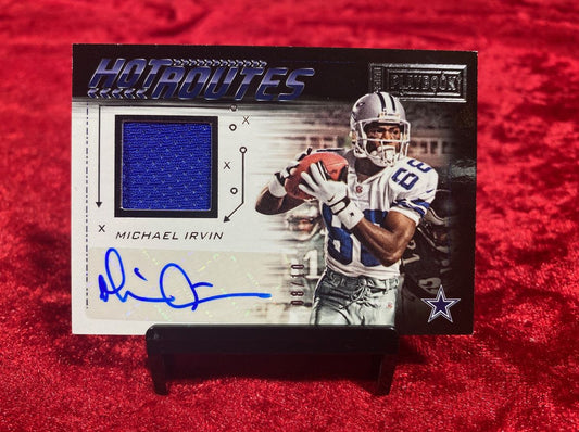 2016 Panini Playbook Michael Irvin Hot Routes Jersey Signatures #1 8/10