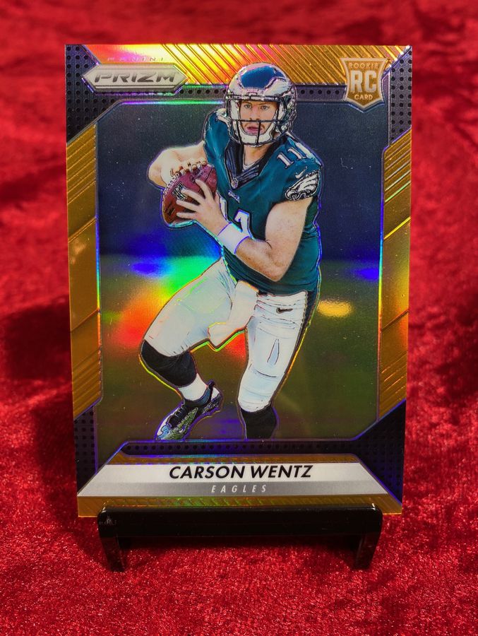 2016 Panini Prizm Carson Wentz Orange Prizm Rookie RC 111/299 Philadelphia Eagles