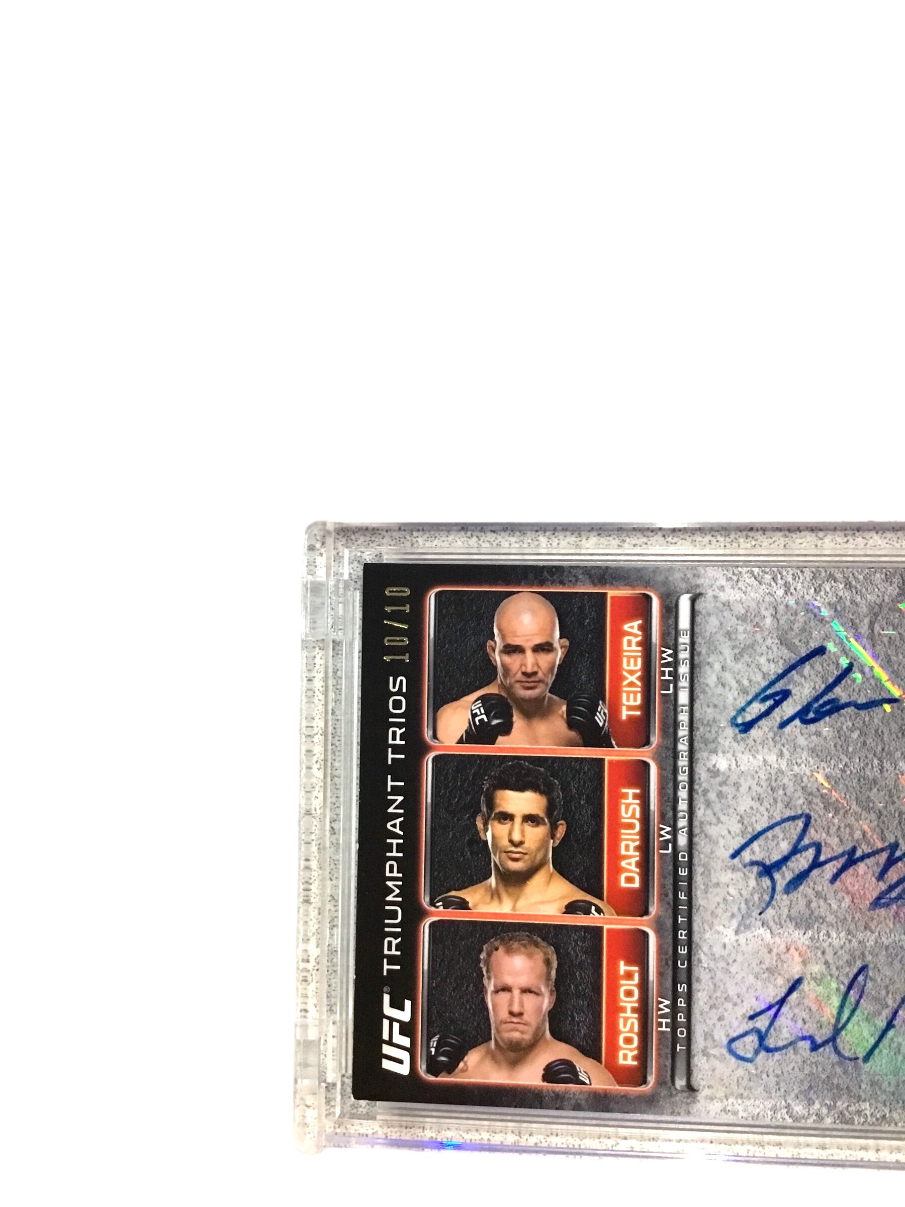 2016 Topps UFC Knockout Triumphant Trios Triple Autographs #TTTTDR Beneil Darius