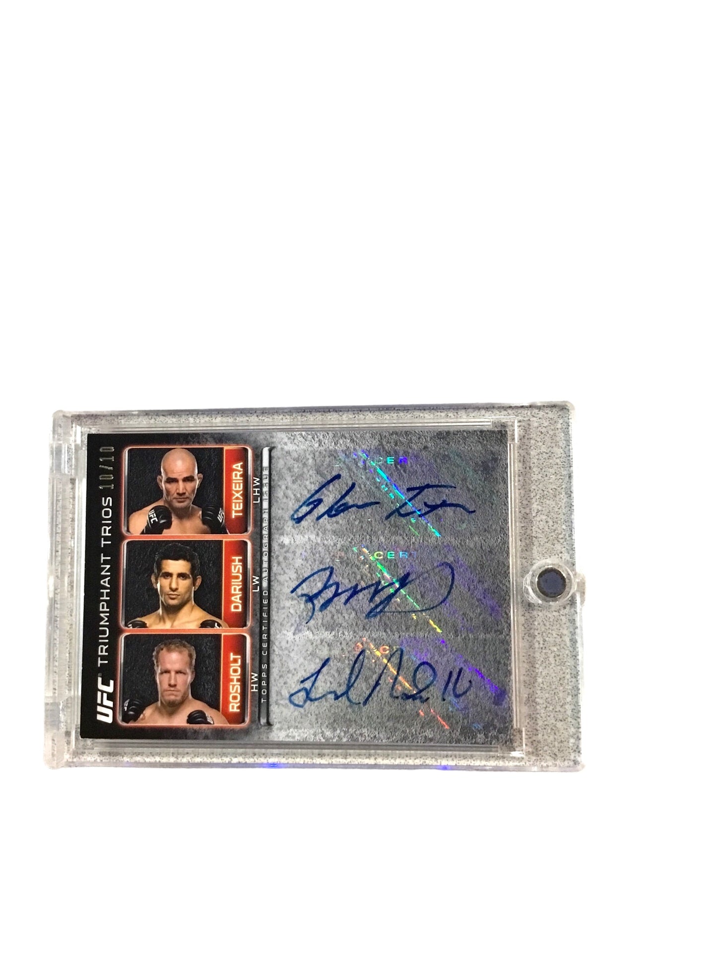 2016 Topps UFC Knockout Triumphant Trios Triple Autographs #TTTTDR Beneil Darius