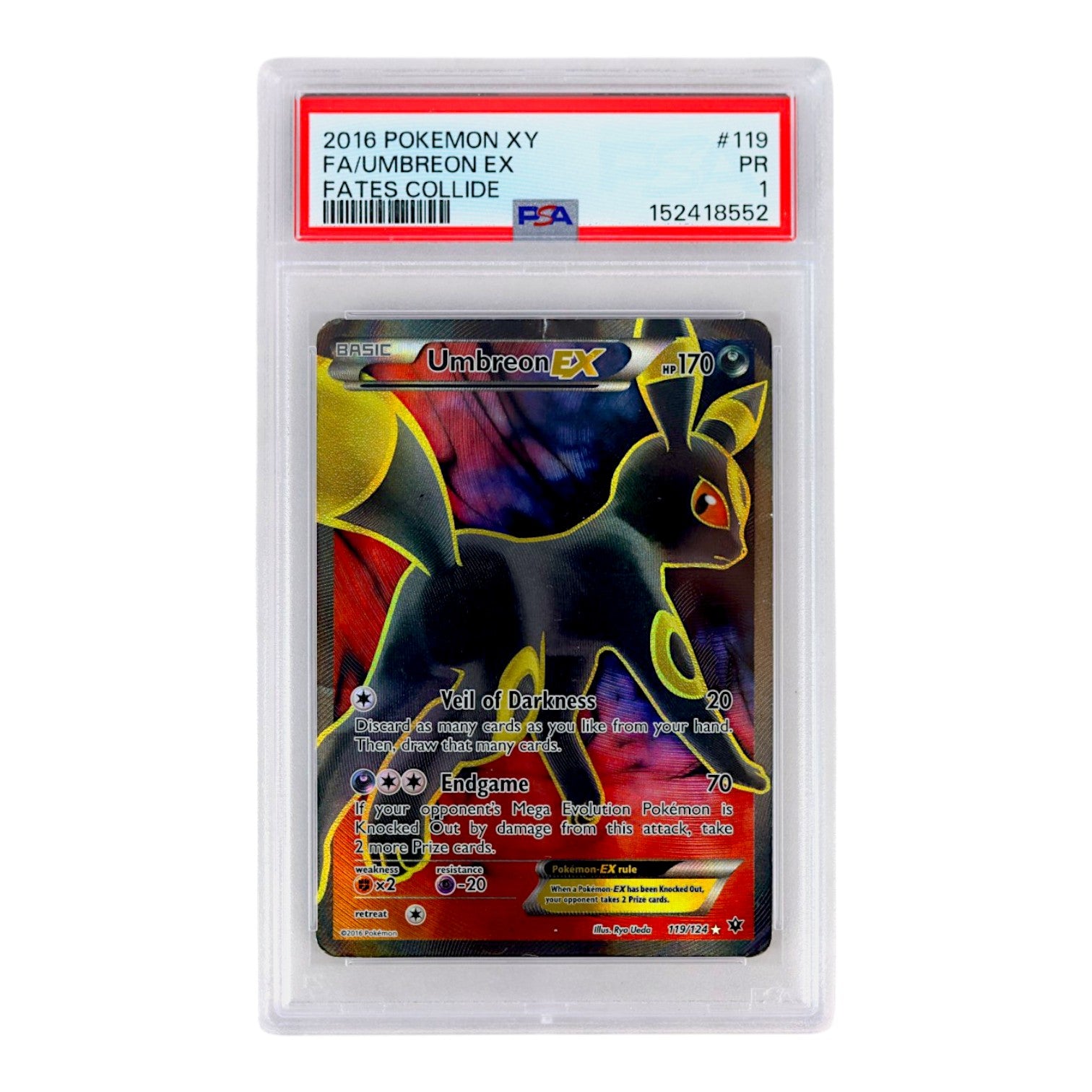 2016 Umbreon ex #119 PSA 1