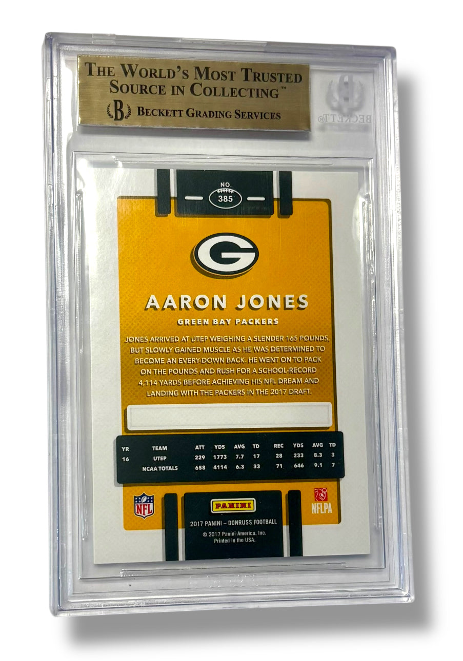 2017 Donruss #385 Aaron Jones Rookie RC BGS 9.5 True Gem Mint - 0013421980