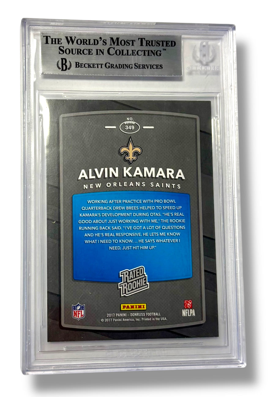 2017 Panini Donruss #349 Rated Rookie Alvin Kamara RC BGS 9 - 0013421983