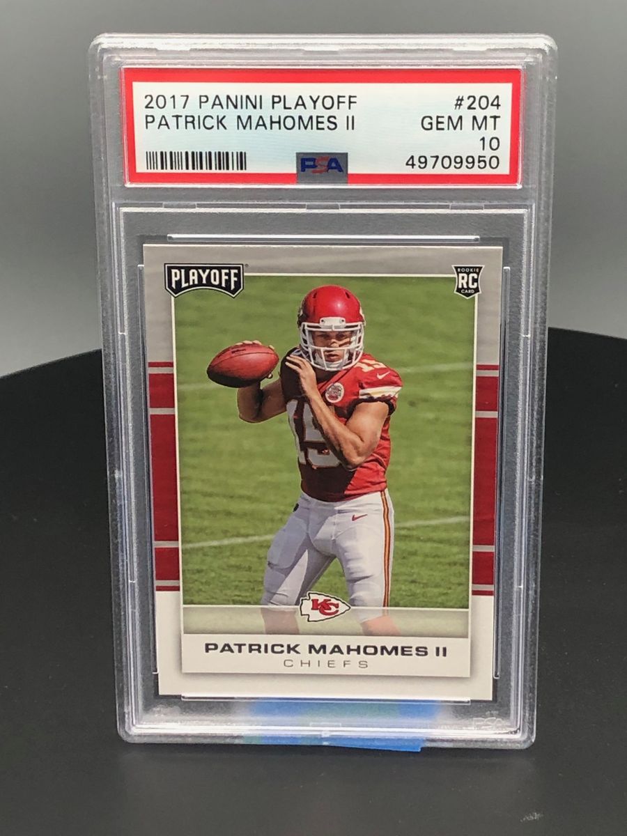 2017 Panini Playoff Patrick Mahomes Rookie RC #204 PSA 10 Gem Mint