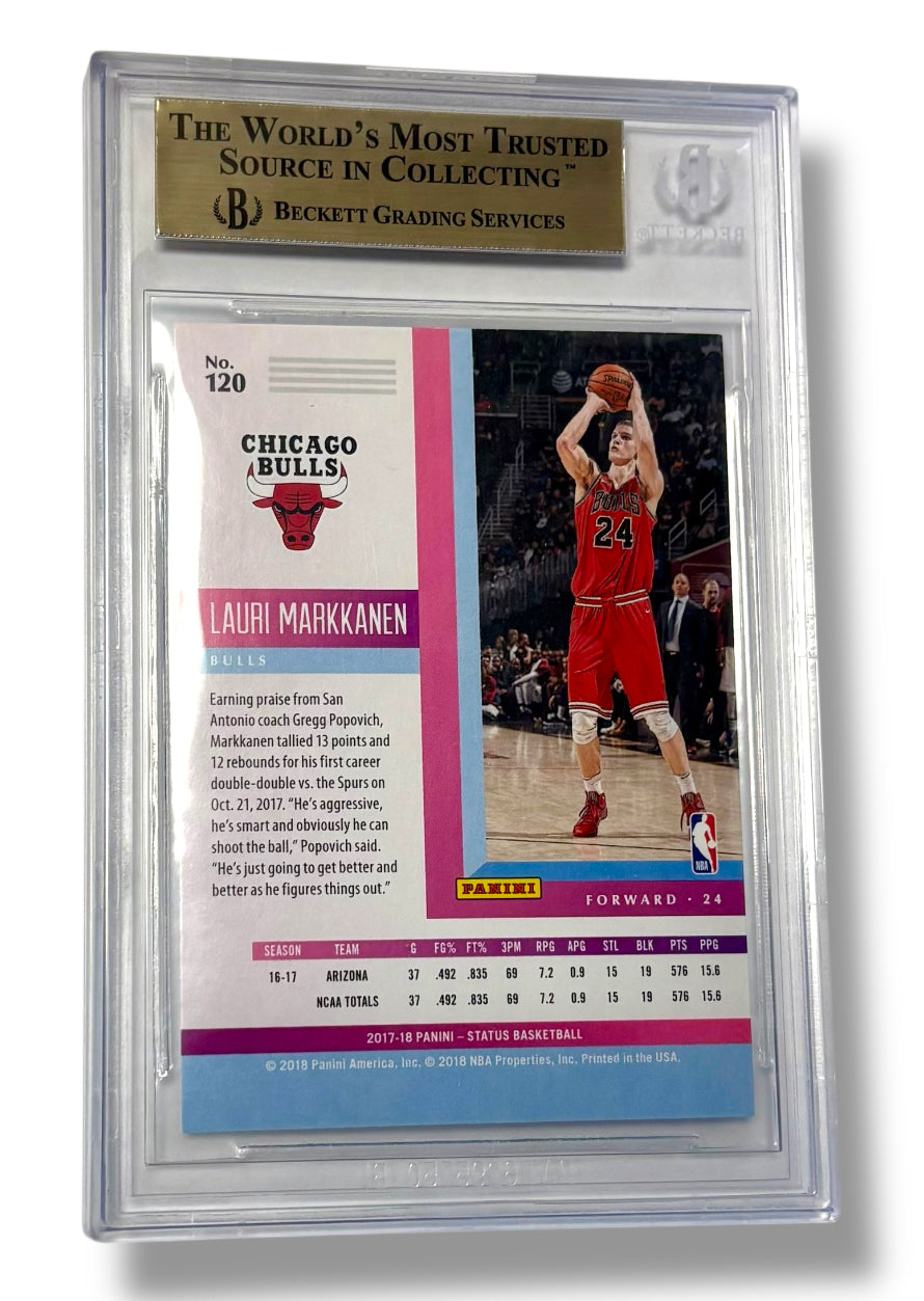 2017 Panini Status #120 Lauri Markkanen RC BGS 9.5 True Gem Mint - 0013420697