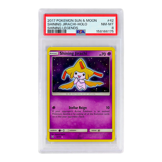 2017 Shining Jirachi-Holo #42 PSA 8