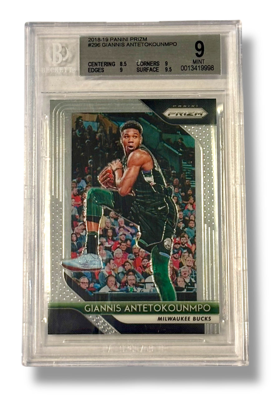 2018-19 Panini Prizm #296 Giannis Antetokounmpo BGS 9 Mint - 0013419998