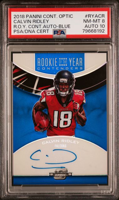 2018 Contenders Optic R.O.Y. Calvin Ridley RC /25 Auto 10 PSA 8 Pop 1! - 79668192