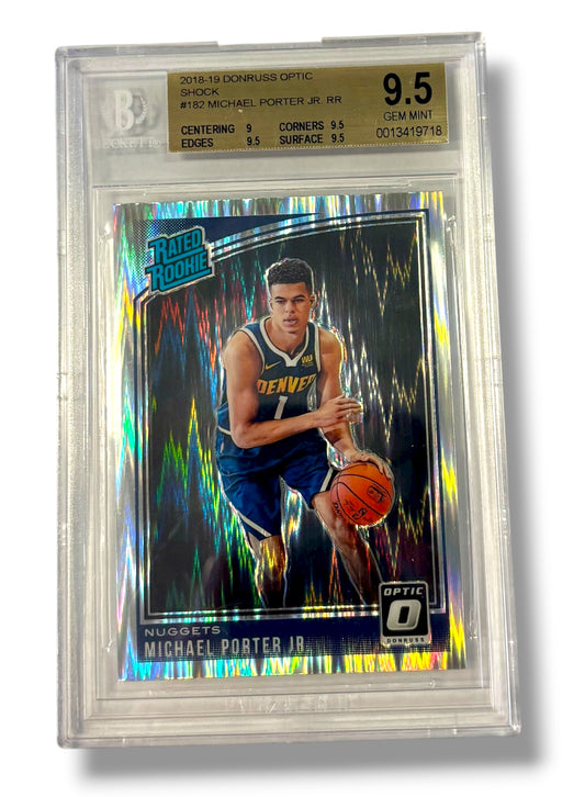 2018 Donruss Optic Shock #182 Michael Porter Jr. RC BGS 9.5 Gem Mint - 0013419718