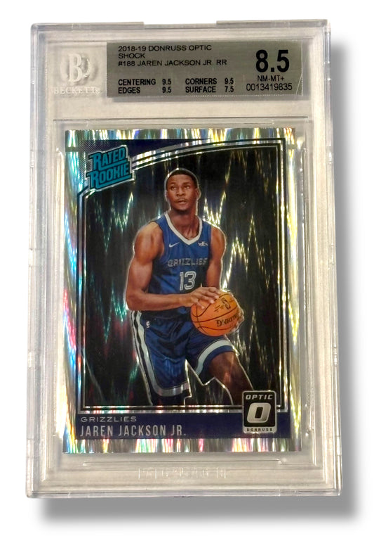 2018 Donruss Optic Shock #188 Jaren Jackson Jr. Rookie RC BGS 8.5 NM-MT - 0013419835