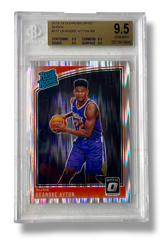 2018 Donruss Optic Shock DeAndre Ayton Rookie RC BGS 9.5 True Gem Mint - 0013419842