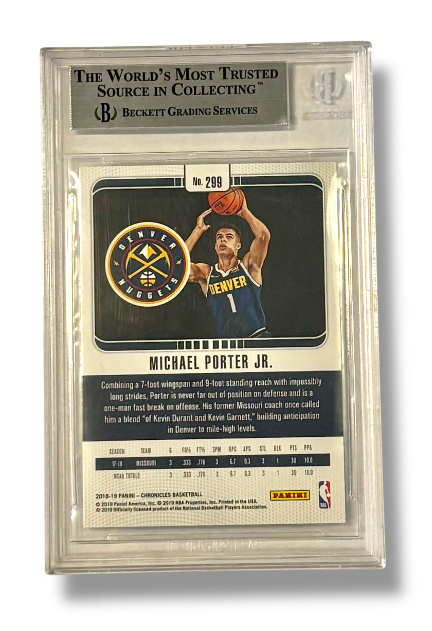 2018 Panini Chronicles Studio #299 Holo Michael Porter Jr RC BGS 8.5 - 0013421839