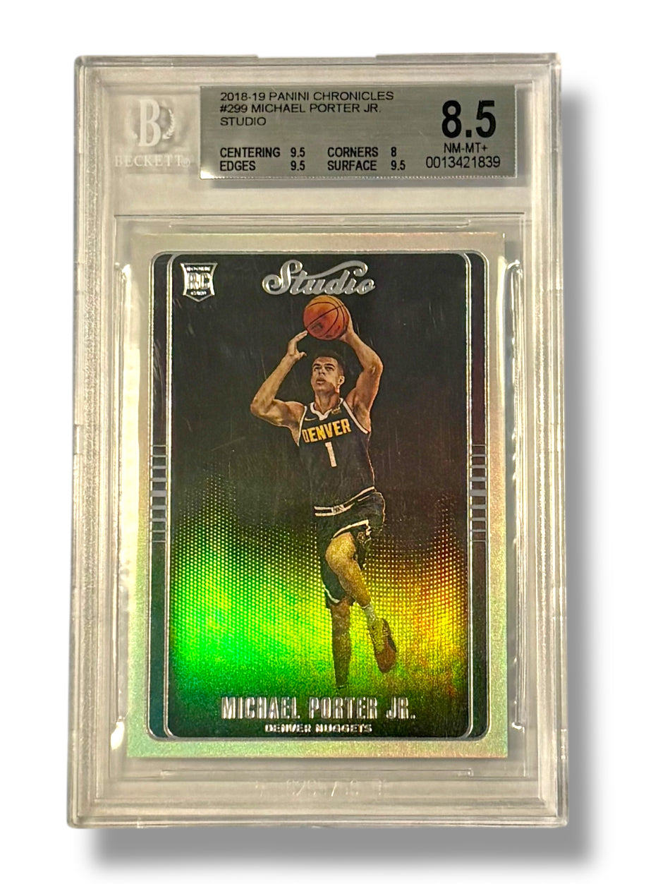 2018 Panini Chronicles Studio #299 Holo Michael Porter Jr RC BGS 8.5 - 0013421839