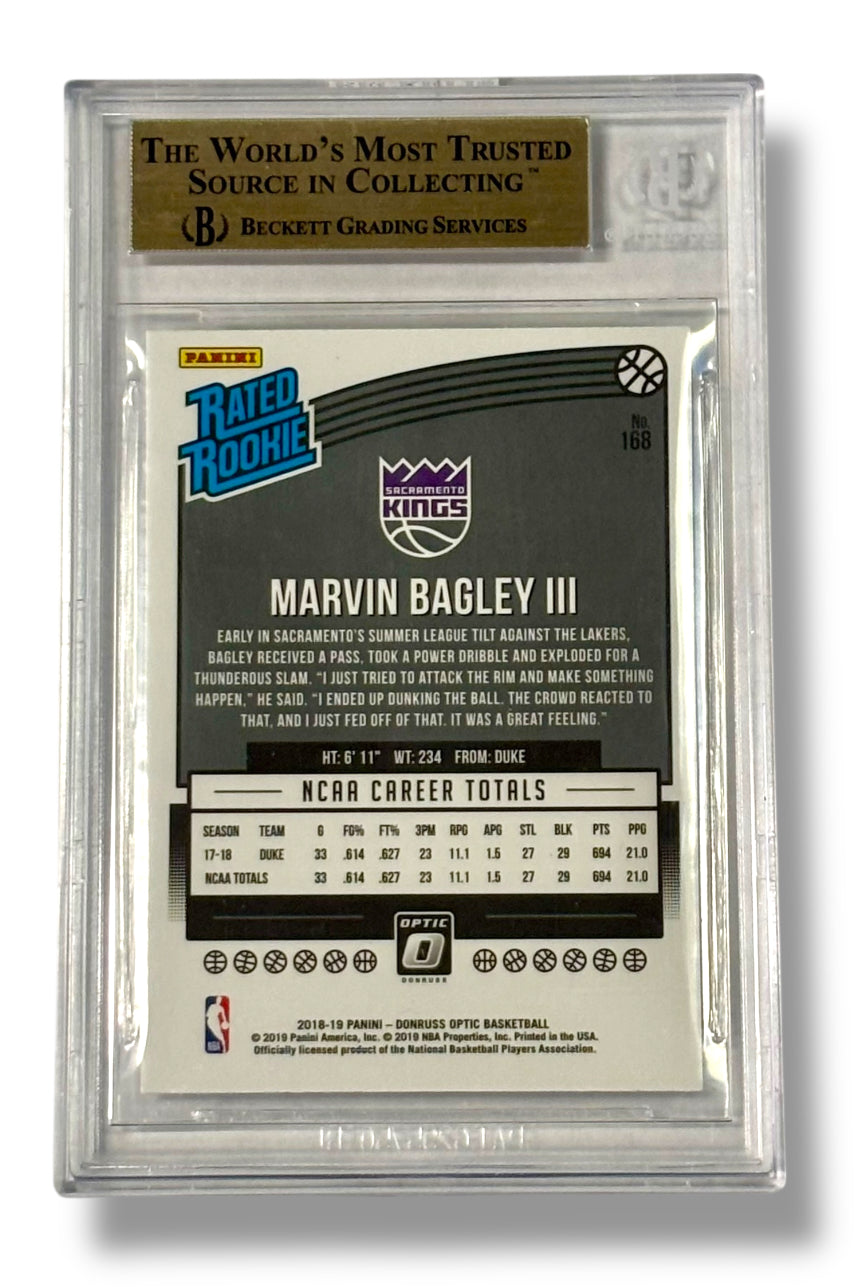 2018 Panini Optic #168 Marvin Bagley III Rookie RC BGS 9.5 - 0013419715
