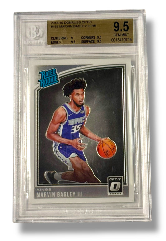 2018 Panini Optic #168 Marvin Bagley III Rookie RC BGS 9.5 - 0013419715