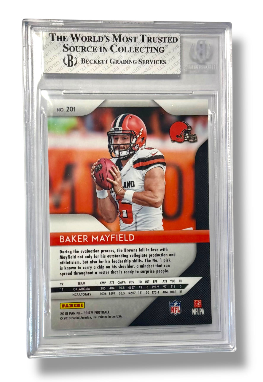 2018 Panini Prizm #201 Baker Mayfield Rookie RC BGS 8 - 0013418936