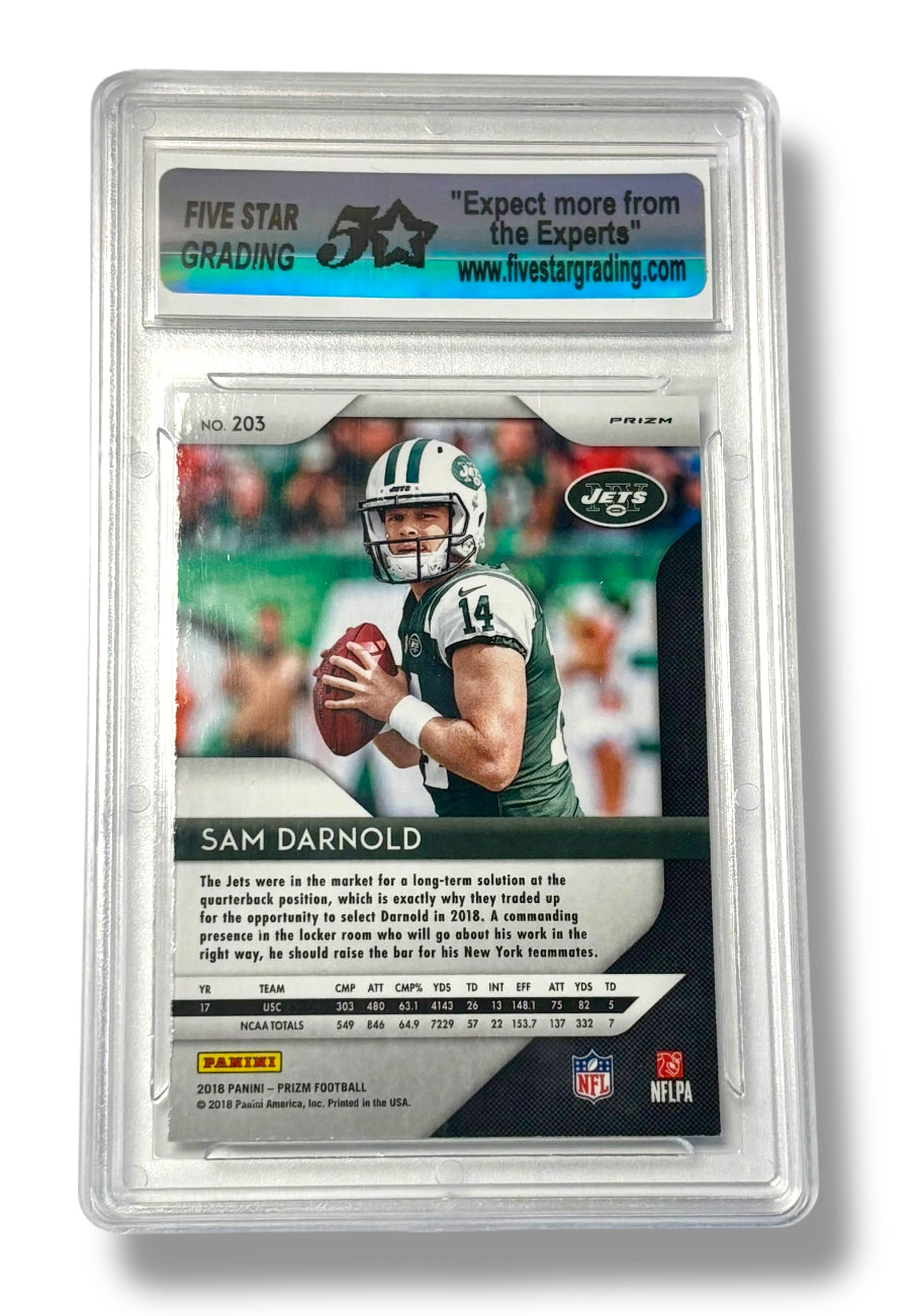 2018 Panini Prizm #203 Disco Sam Darnold Rookie RC FSG 9 - FS1033271
