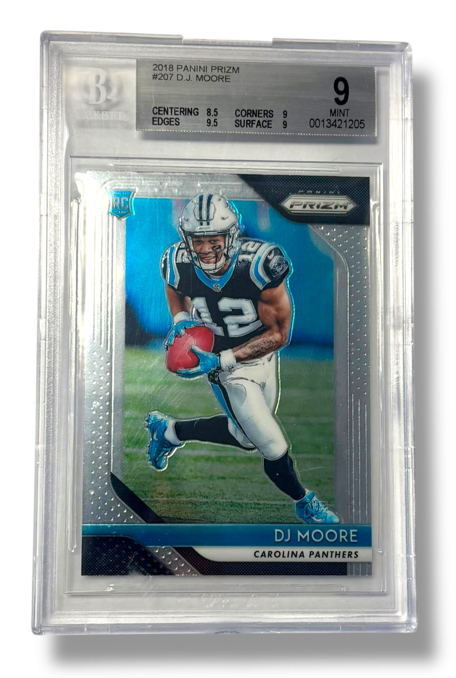 2018 Panini Prizm #207 DJ Moore Rookie RC BGS 9 - 0013421205