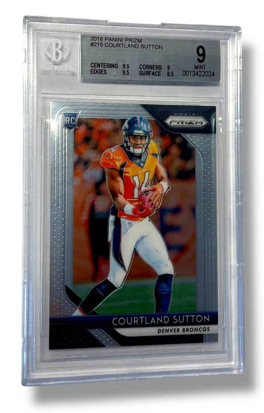 2018 Panini Prizm #215 Courtland Sutton Rookie RC BGS 9 - 0013422024