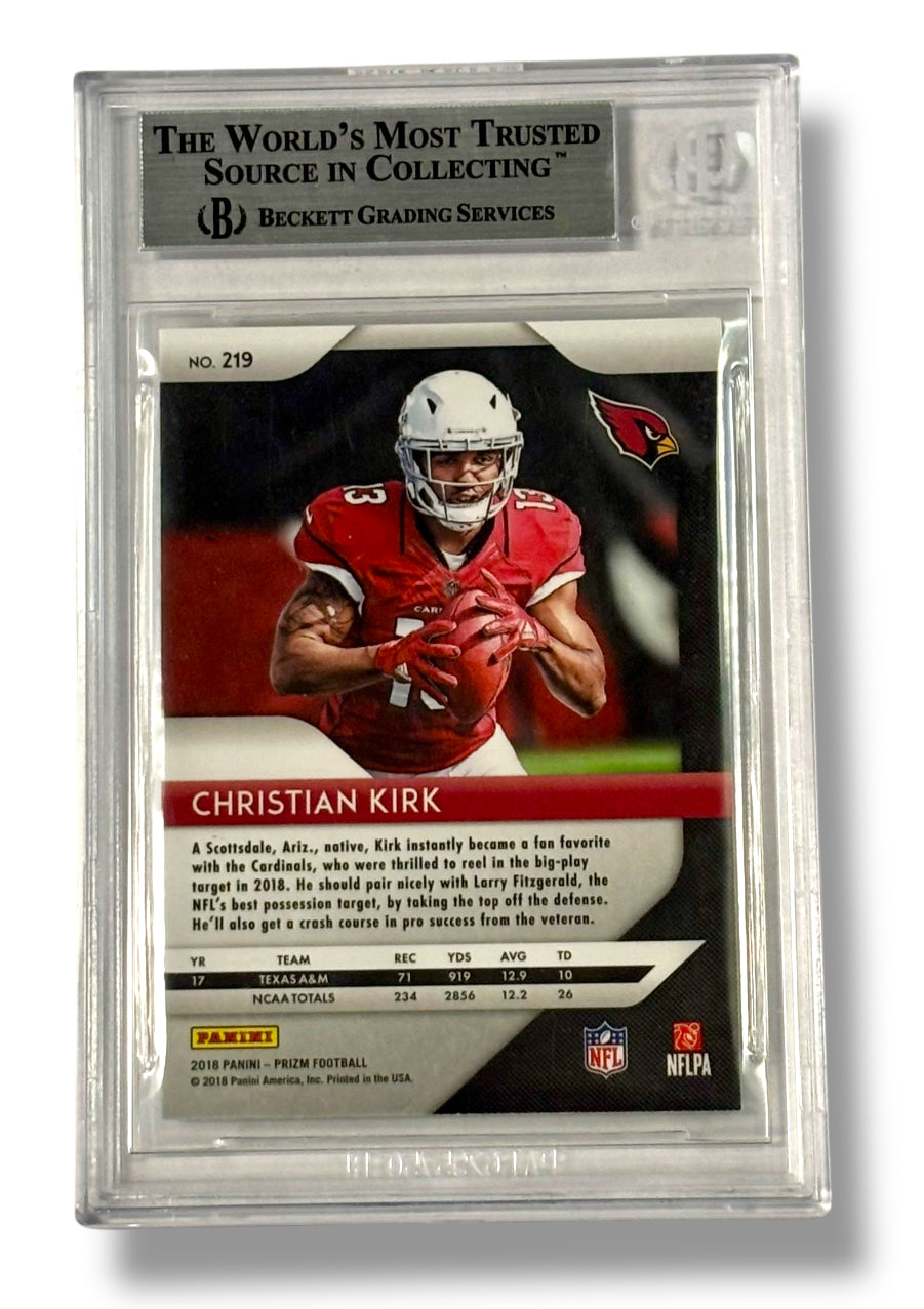 2018 Panini Prizm #219 Christian Kirk Rookie RC BGS 8.5 - 0013420239