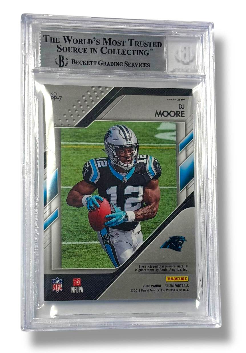 2018 Panini Prizm Silver Premier Jerseys RC Rookie DJ Moore BGS 9 - 0013420296