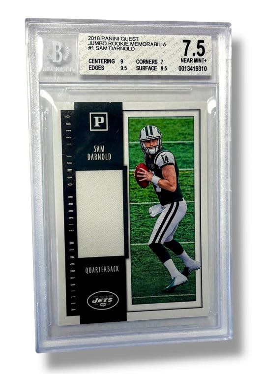 2018 Panini Quest Jumbo Rookie Memorabilia Sam Darnold BGS 7.5 - 0013419310