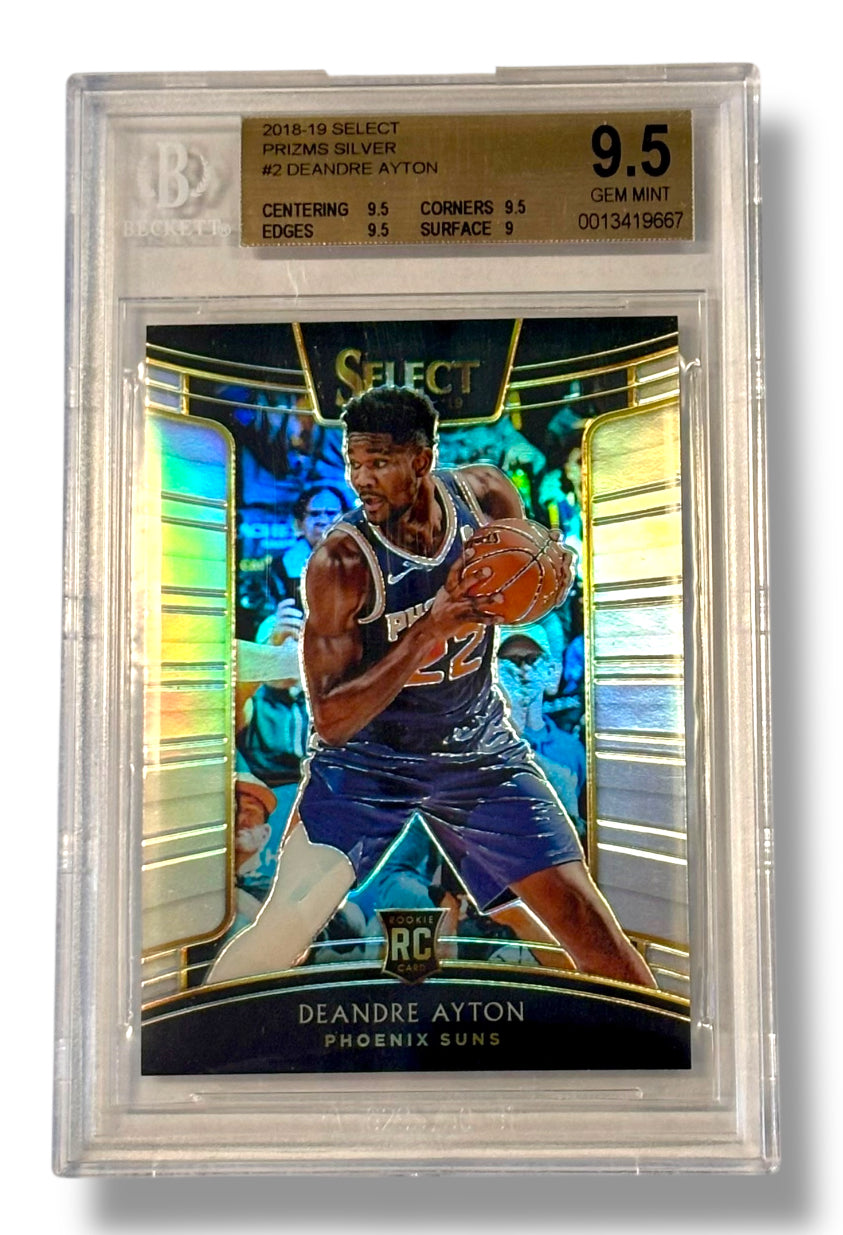 2018 Panini Select Prizms Silver #2 DeAndre Ayton Rookie RC BGS 9.5 - 0013419667