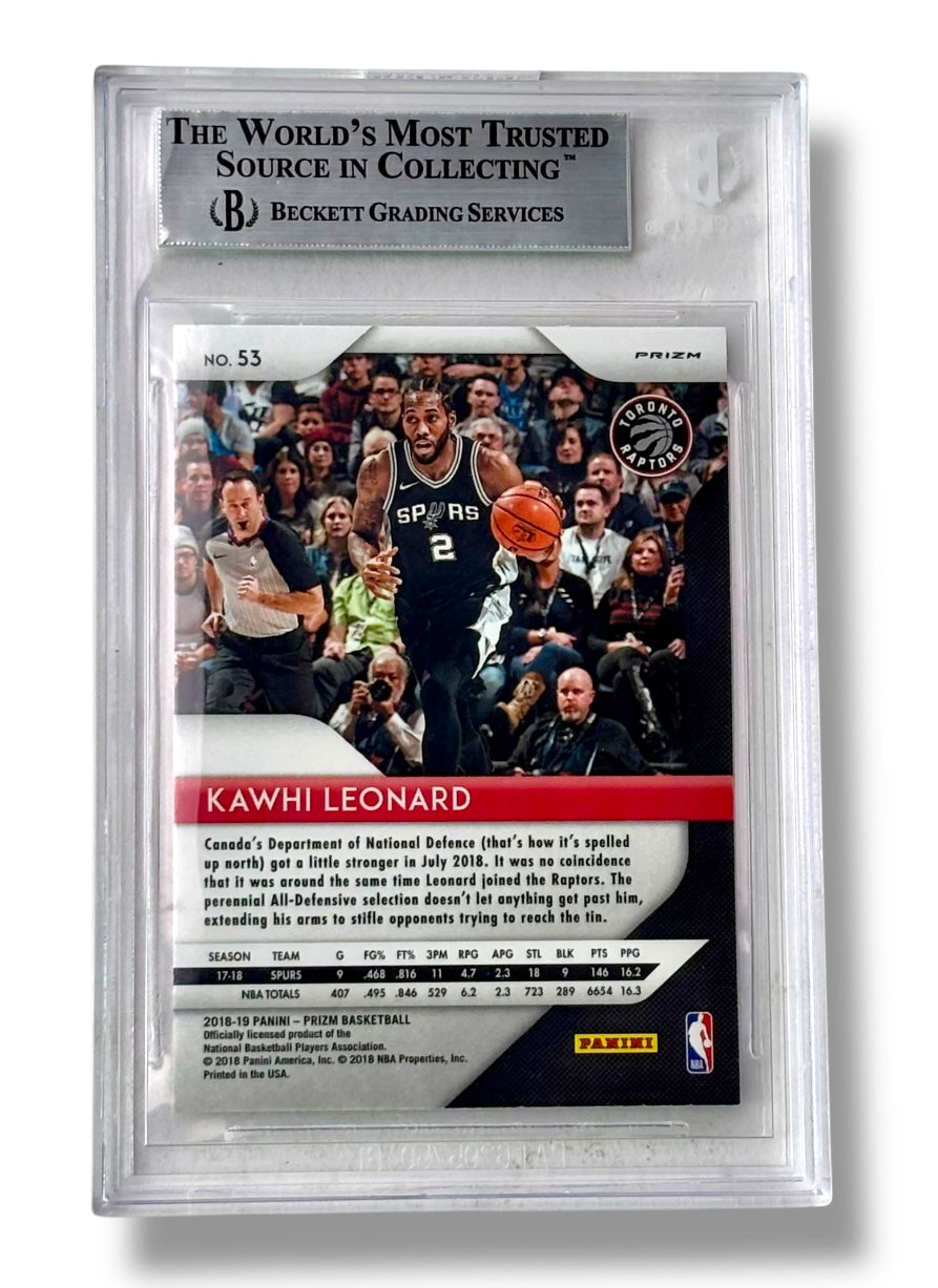 2018 Prizm #53 Pink Ice Kawhi Leonard BGS 9 - 0013420806