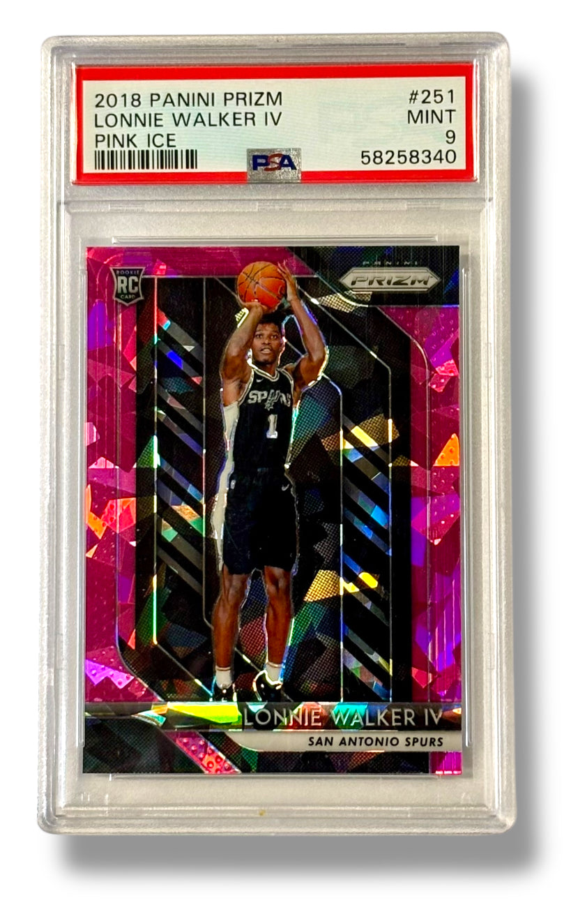 2018 Prizm Lonnie Walker Rookie RC Pink Ice PSA 9 - 58258340
