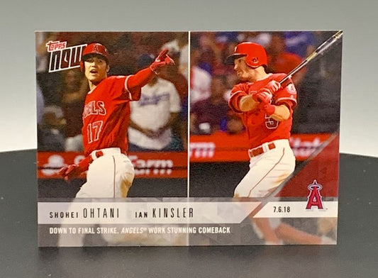 2018 Topps Now Shohei Ohtani Ian Kinsler Angels Stunning Comeback 7.6.18 #423