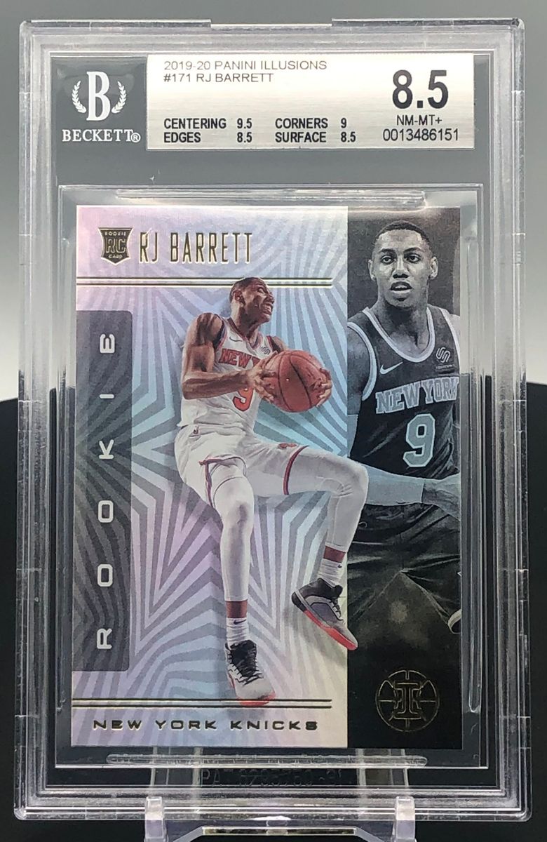 2019-20 Panini Illusions RJ Barrett BGS 8.5 Rookie RC Knicks #171