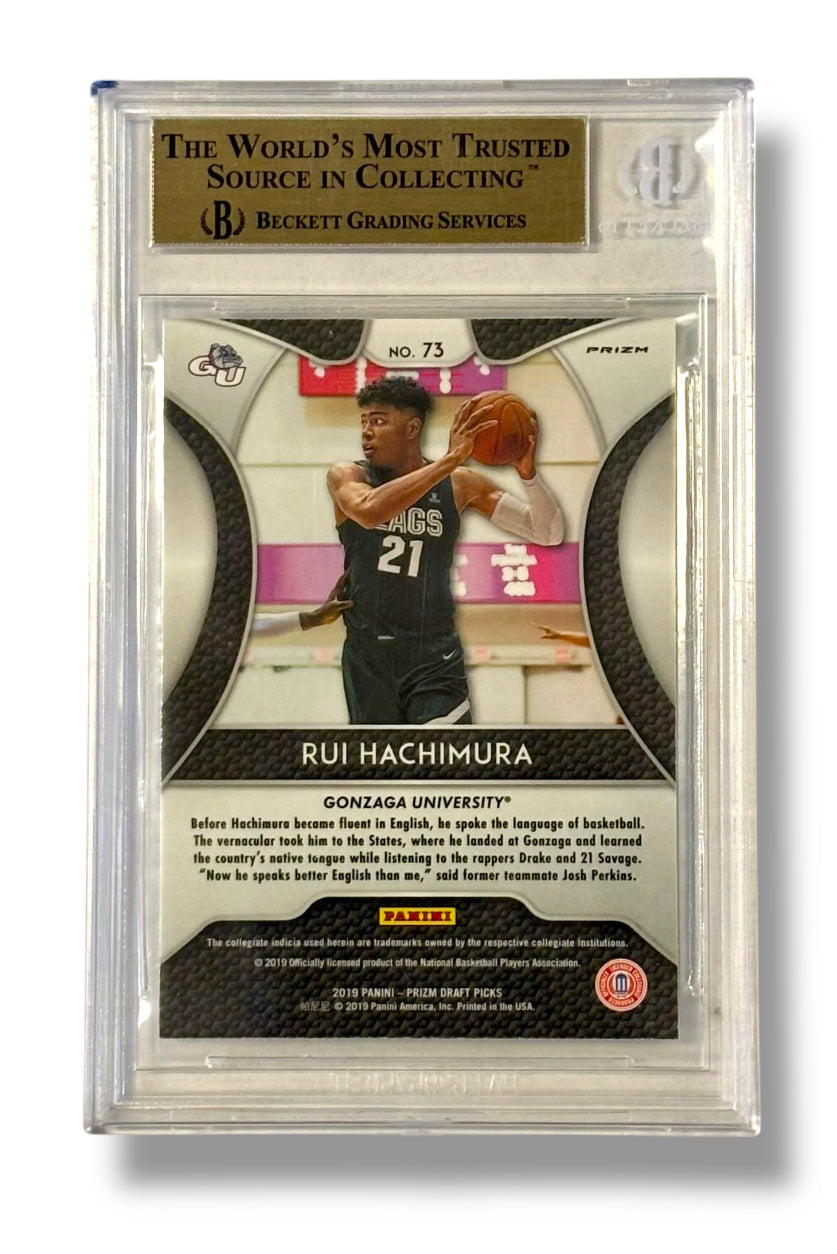 2019-20 Panini Prizm Draft Picks Silver #73 Rui Hachimura RC BGS 9.5 Gem Mint - 0013418929