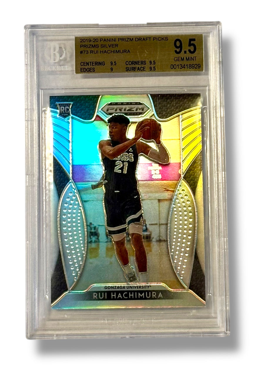 2019-20 Panini Prizm Draft Picks Silver #73 Rui Hachimura RC BGS 9.5 Gem Mint - 0013418929