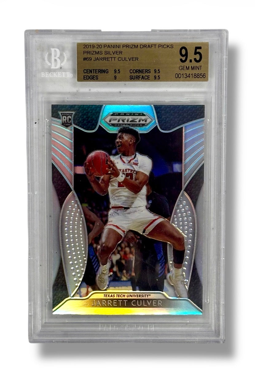 2019-20 Panini Prizm Draft Picks Silver Jarrett Culver RC BGS 9.5 Gem Mint - 0013418856